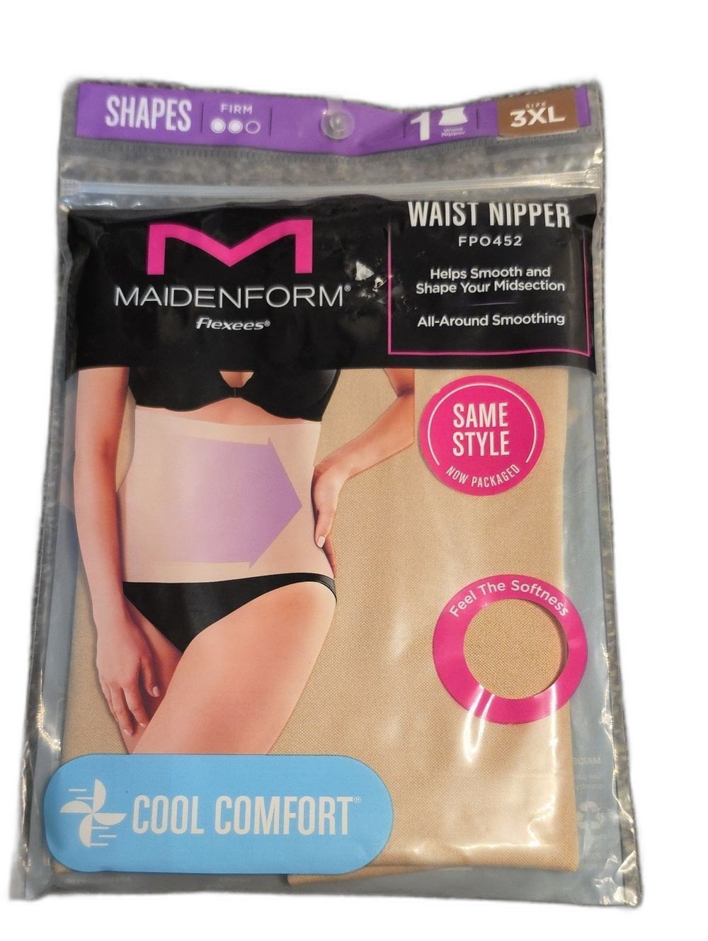 NWT Maidenform Cool Comfort Waist Nipper - Beige/Tan